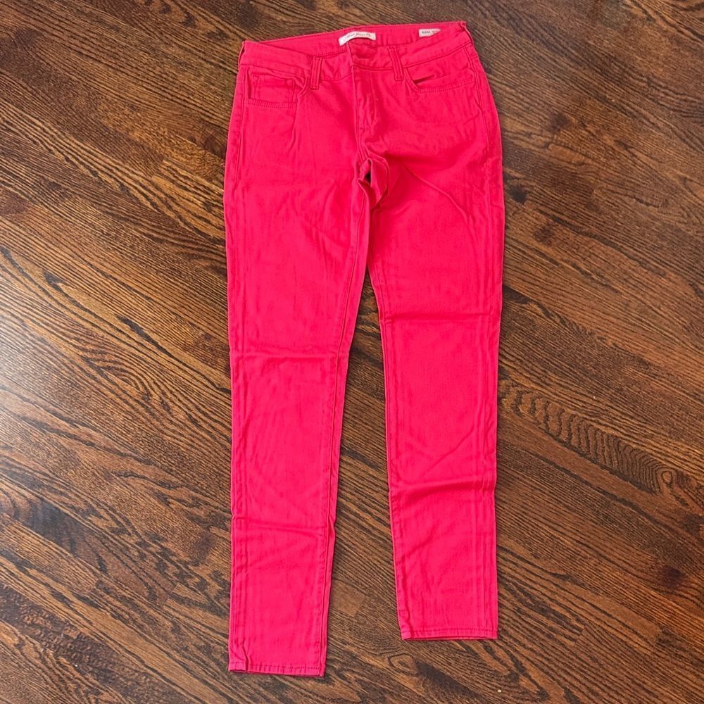 Mavi Women's Vibrant Red Skinny Jeans 31W x 32L